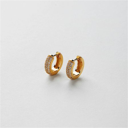 Sparkle Deco Hoops - 18K gullbelagt sterlingsølv