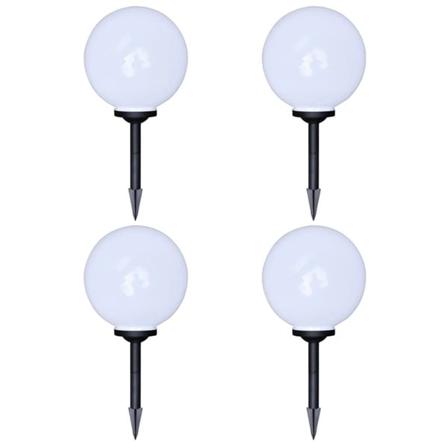 vidaXL Utomhuslampor 4 st LED 30 cm med markspett Vit
