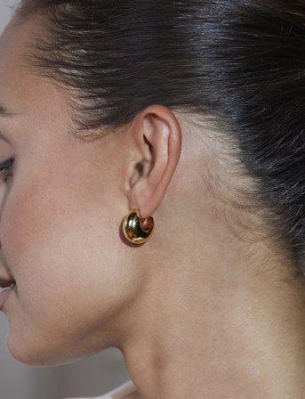 Edblad Bold Creoles S - Gold - ONE SIZE