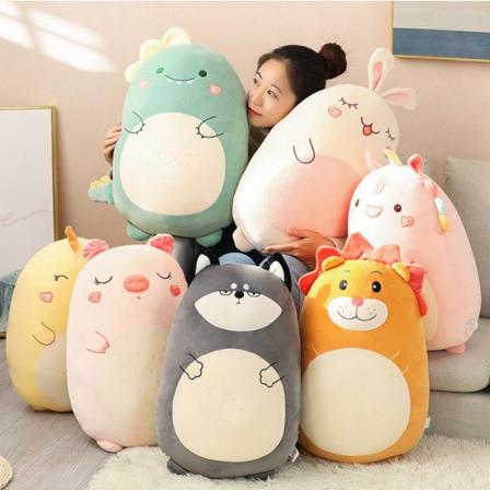 Den nye 60cm Squishmallows plysjleken Animal Kawaii myk stor pute Unicorn