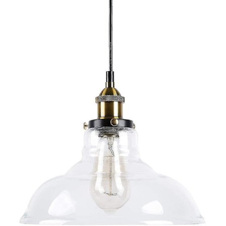 Lampor Industrial Edison Vintage Style 1-Light Pendel Glas Hängande Glödlampa Ej