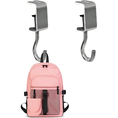 2-pack skrivbordsmonterad väska hållare krok, bärbar skrivbordsmonterad hörlurar hållare, minska skrivbord röran för