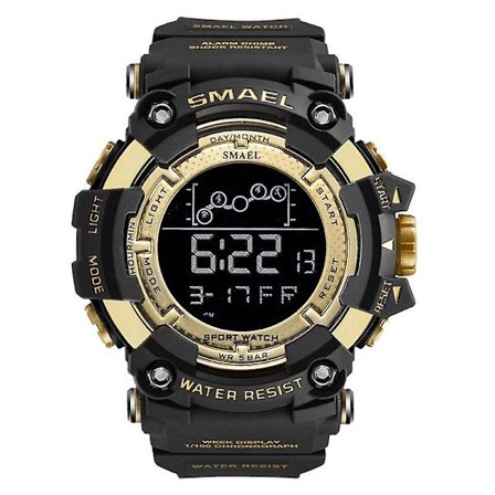 Smael Military Sports Digital Watch For Herr Vattentät Led Bakgrundsbelysning Armbandsur Vecka Datum Väckarklocka Relogio Reloj