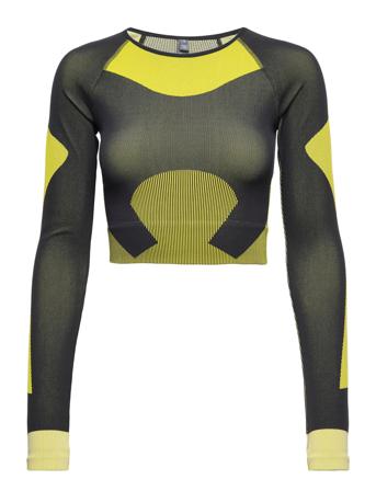 Adidas By Stella Mccartney Truestrength Yoga Crop Top Crop Tops Long-sleeved Crop Tops Multi/mønstret Adidas By Stella McCartney