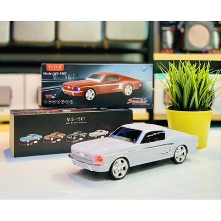WS-1967 MUSTANG GT Trådløs Bluetooth-højttaler i form af en klassisk bil med TF USB-display LED-lys FM Håndfri TWS LED