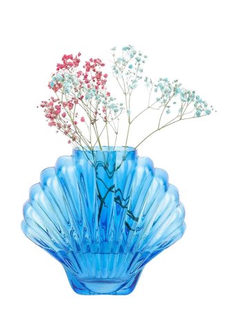 Vase - Seashell - Cobalt Blue Blue DOIY