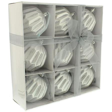Julbutik Dekorerade Julgranskulor (set Med 9) En One Size