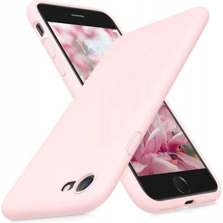 iPhone 7/8/SE2/SE3 kumitettu mattapinkki kuoren neste - vaaleanpunainen