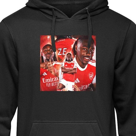 Barnehettegenser Arsenal collage - Eberechi Eze i flere poser med rød matchtrøye