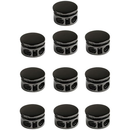 10 stk. Metal snorelås klemme dobbelt hul snor skifte klemme stopper spænder