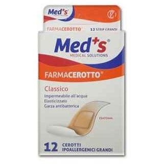 Meds Strips Cerotto Poliuretano Ipoallergenico Classico Grande 12