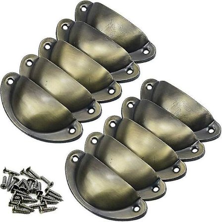 Ovenkahvat 10 kpl Vintage-huonekalujen kahvat Metalliset laatikon vetimet Kuori ja huonekalut