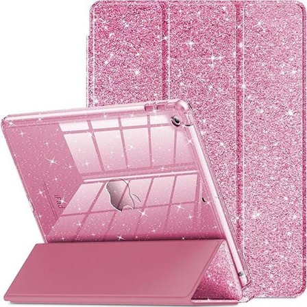 Kotelo iPad 9. sukupolvelle 2021 / iPad 8. sukupolvelle 2020 / iPad 7. sukupolvelle 2019 10,2 tuumaa, kynäteline lapsille, pinkki