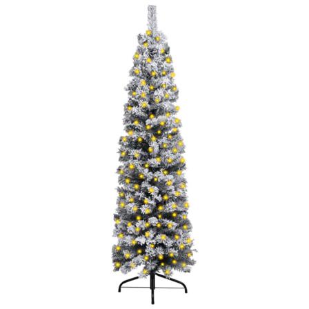 Plastgran Med Led Och Snö Grön 120 Cm Pvc