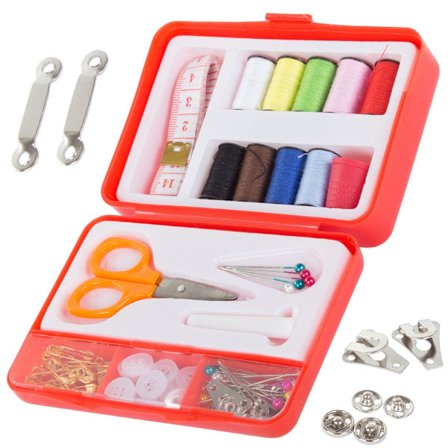 Syskrin med Tråd, Nåler, Saks m.m. - 112-deler