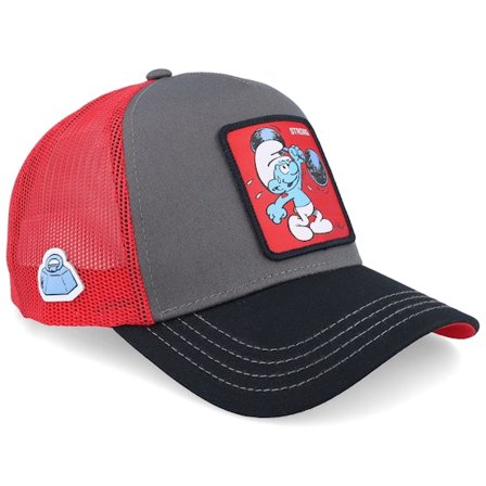 Capslab - Grå trucker Caps - Strong Smurf A-Frame Trucker @ Hatstore
