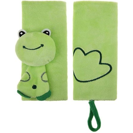 Tegneserie sikkerhedsselepude, sikkerhedssele bilpude, sikkerhedsselebeskytter, bomulds skulderpude - frøsele