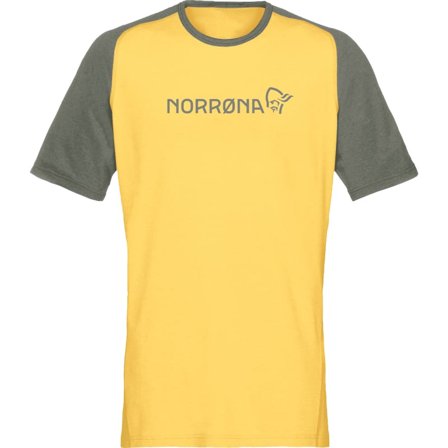 Norrøna Men's Fjørå Equaliser Lightweight T-shirt Men Short sleeved fitness sweater Yellow L