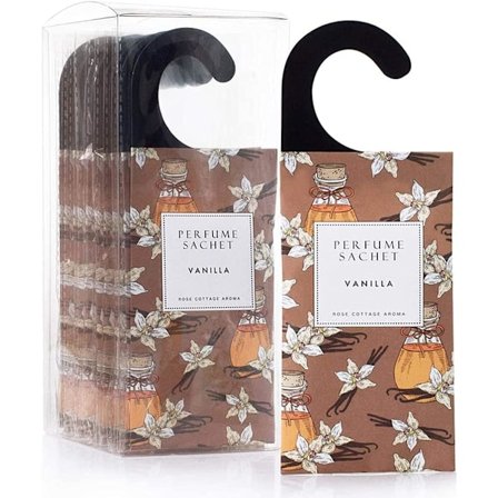 12 Pakker Sandeltræ Hængende Potpourriposer Naturlig Luftfriskner Skab Duftposer Luftdeodoriser