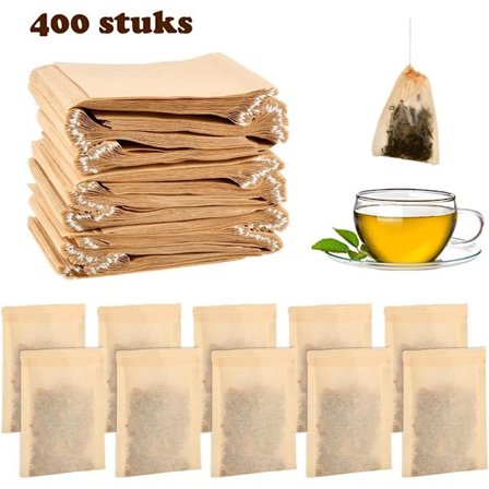 Teposer 400 stk 6 X 8 Cm Løse Teposer Filter Silpapir Tomme Teposer Sterke Tefiltre Ultrafine Filtre Tesil Urtefilter