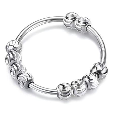 Antistressringar Med Roterbara Pärlor Silver 19.8 Mm