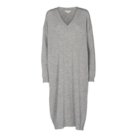 Basic Apparel Lise V-Kjole Grå, Dame
