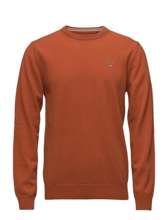 Superfine Lambswool Crew T-shirts Long-sleeved Orange GANT