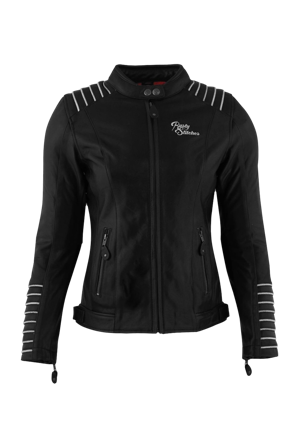 Chaqueta de Moto para Mujer Rusty Stitches Amanda Negro/Blanco 36