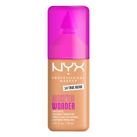Nyx Professional MakeUp Make 'Em Wonder Foundation 14 True Beige 30ml - Fondotinta liquido