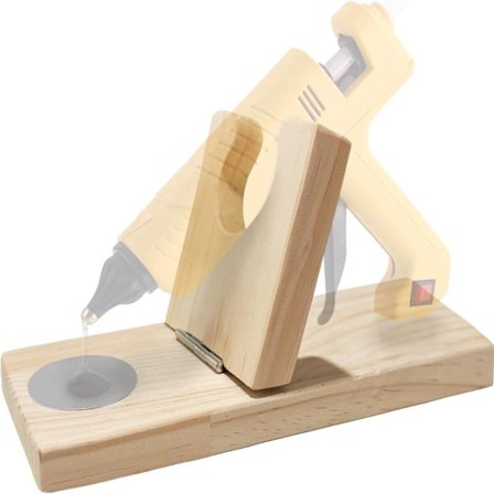 Vikbar trä varmlim Gun Hållare Hot Glue Gun Stand Hot Lim