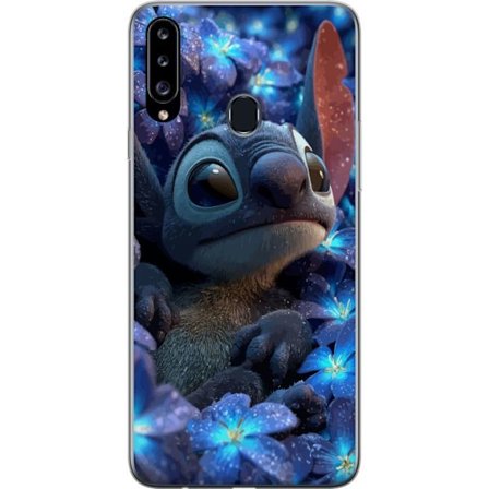Kompatibel Mobilcover til Samsung Samsung Galaxy A20s Stitch Blandt Blå Blomster