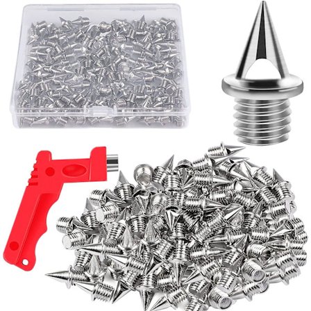 120 stk. 1/4 tomme rustfri stål pigge til atletikbane og cross country, golfsko pigge med piggeværktøj, udskiftningspigge til sprint, sport, 