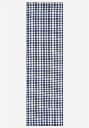 Cellbes of Sweden - Vävd, rutig löpare - marin/vit/rutig - -