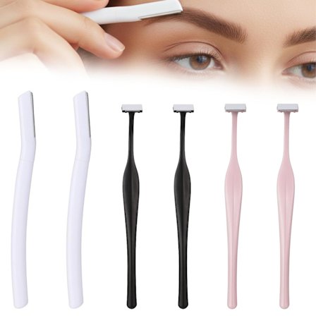 6-pak øjenbrynsknive i rustfrit stål, dermaplaningsværktøj til ansigt, lille øjenbrynsskraber til kvinder og mænd, ferskenfnuller og fine hår