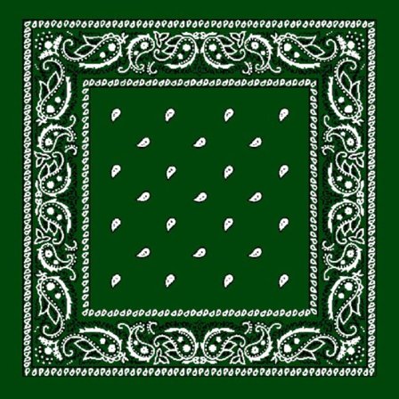 Grønn Paisley Bandana