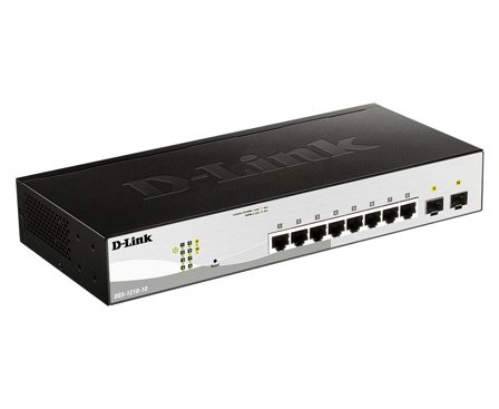 D-LINK Smart+ DGS-1210-10 - Switch - Styrt - 8 x 10/100/1000 + 2 x SFP - stasjonær, rackmonterbar