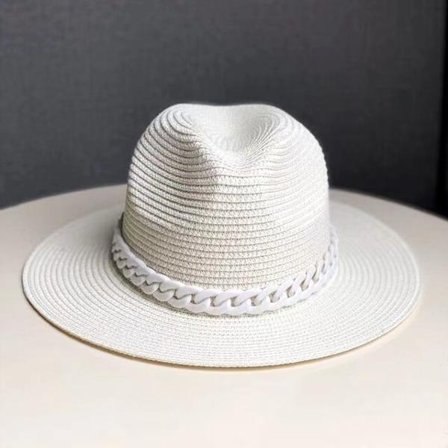 Tie Dye Jazz Hat Sun Hat Sea Beach Hat Jazz Top Panama Hat white