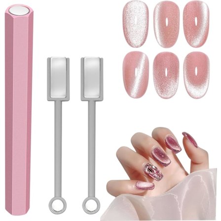 3 kpl Kynsien Magneettityökalusetti, Vahva Magneettinen Kaksipäinen Kynsien Magneetti Kissansilmä Magneetti Kynsityökaluihin Kynsitaidegeelikynsilakka