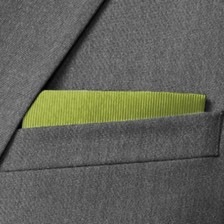 Pañuelo de bolsillo de grogrén verde mar para hombres - Pañuelos de bolsillo de color liso