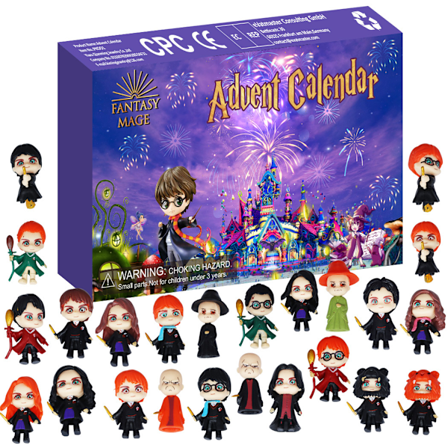 Adventskalender 24 stk Harry Potter Figurer Dukker Leker Jul 24 Dagers Nedtellingskalendere Blindboks