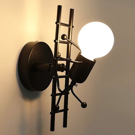 Kreativ Humanoid Vägglampa Inomhus Vägglampa Modern Vägglampa Armaturer Art Deco För Barnrum