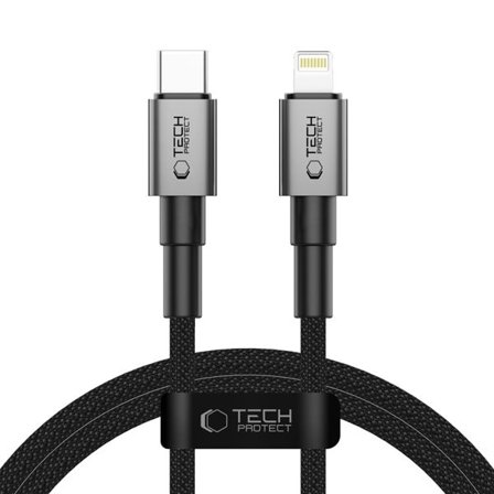 Tech-Protect UltraBoost DNA USB-C / Lightning PD27W/3A-kabel 100 cm - grå