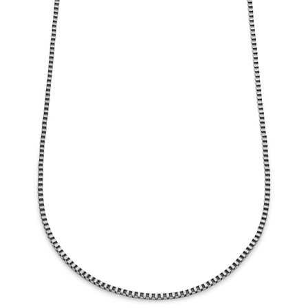 Essentials | Collar de cadena de caja curva plateado de 3 mm para hombres - Collares de cadena