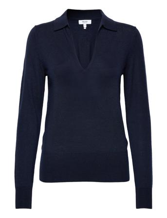 Candise Pullover Striktrøje Navy Reiss