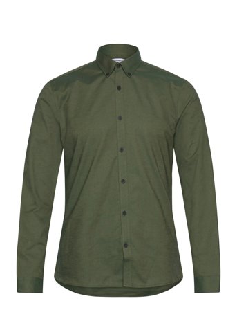 Yarn Dyed Oxford Superflex Shirt Khaki Lindbergh