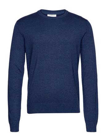 Mélange Round Neck Knit Blue Lindbergh
