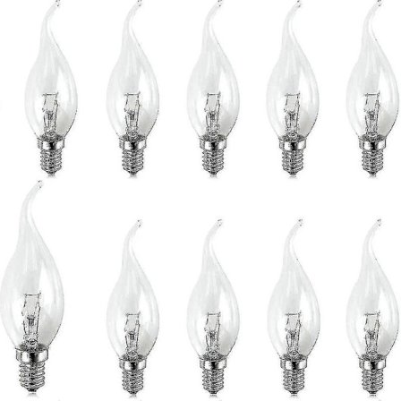 10-pakning Små Skruelyspærer 25W Klar Edison Skrue Flammefarget Lyspære Ses E14 240V Fra Brightfour