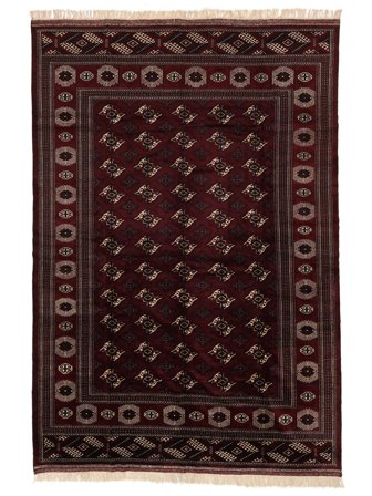 Orientalisk Turkaman Matta 285X415 Svart/Brun Stor Ull, Persien