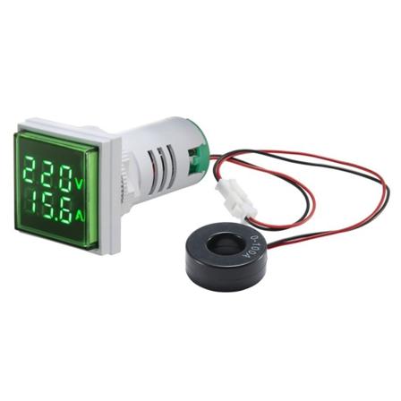 22mm AC-strömspänningstestare, AC-voltmeter, amperemeter, frekvensmätare med