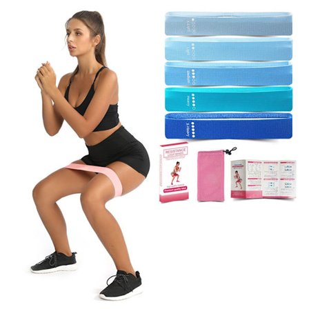 5 st/ set Tyg Fitness Resistance Bands Elastiska band
